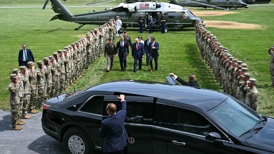 President Trump at the U.S. Army War College in Carlisle, Penn., on Wednesday.
