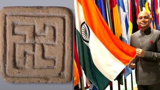Abhay Kumar wrote that the sacred Swastika symbol "connects India and Azerbaijan across millennia.