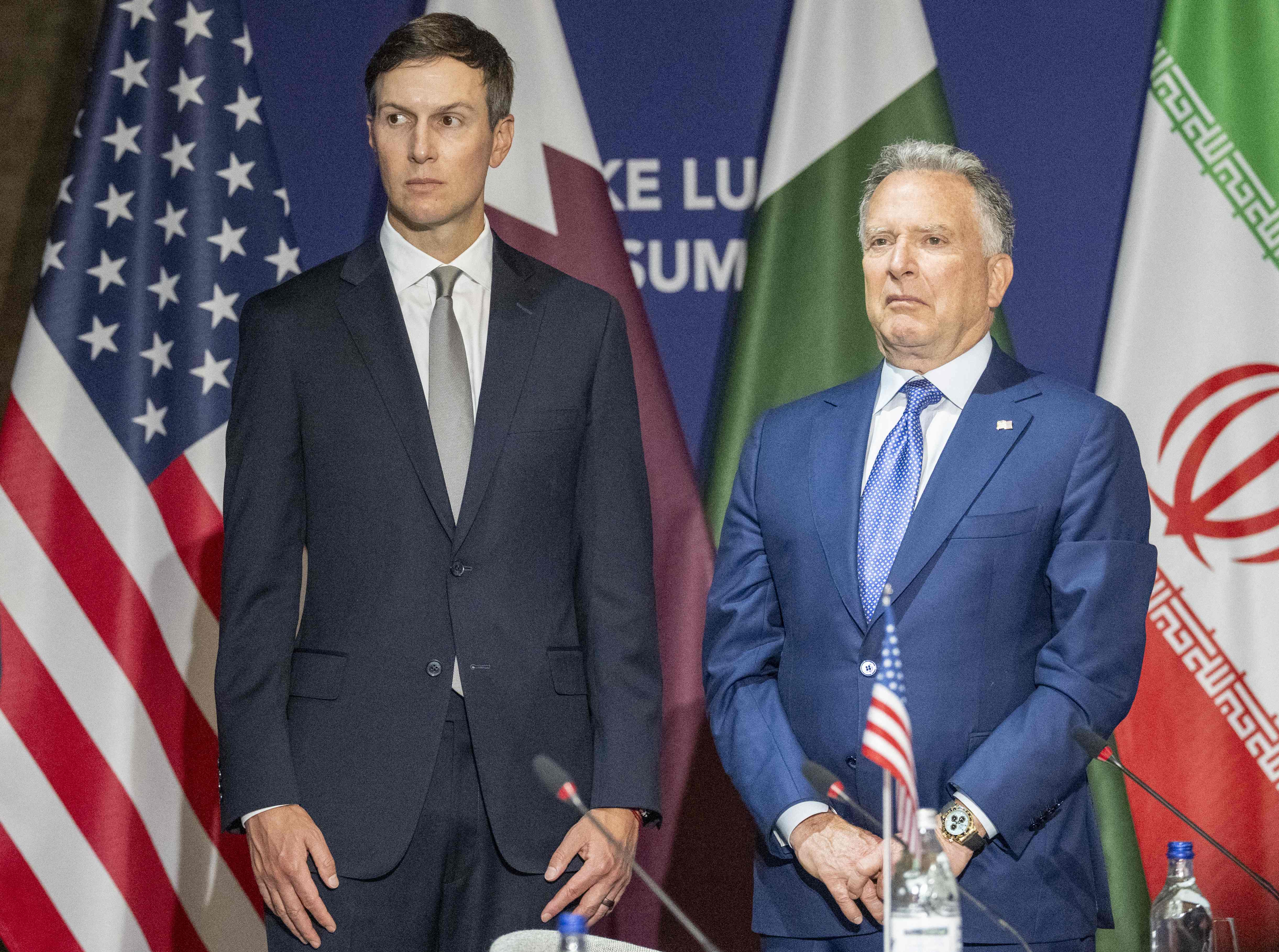 Iran allegedly told Vance that Steve Witkoff (R) and Jared Kushner (L) were more focused on using insider information from the negotiations for financial gain than on reaching a deal. (AFP) Iran allegedly told Vance that Steve Witkoff (R) and Jared Kushner (L) were more focused on using insider information from the negotiations for financial gain than on reaching a deal. (AFP)