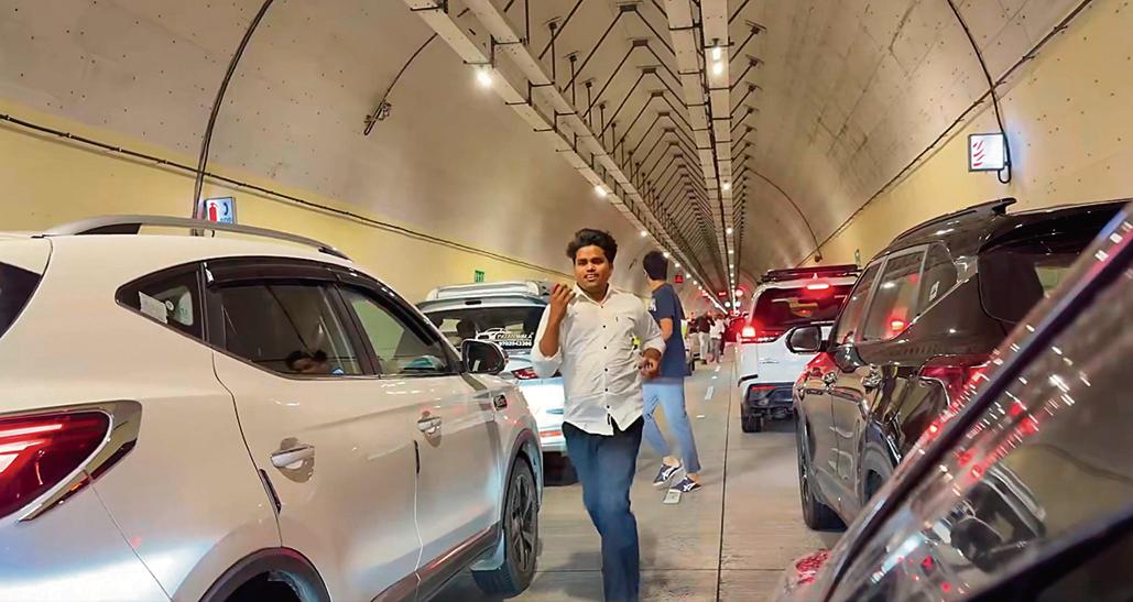 Videos circulating on social media showed several motorists abandoning their vehicles and running away from the smoke,