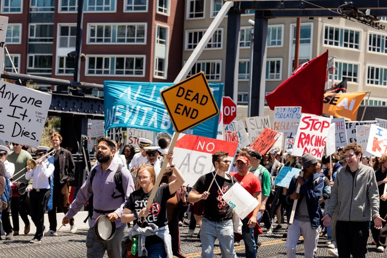 A march in San Francisco against AI earlier this month. A march in San Francisco against AI earlier this month.