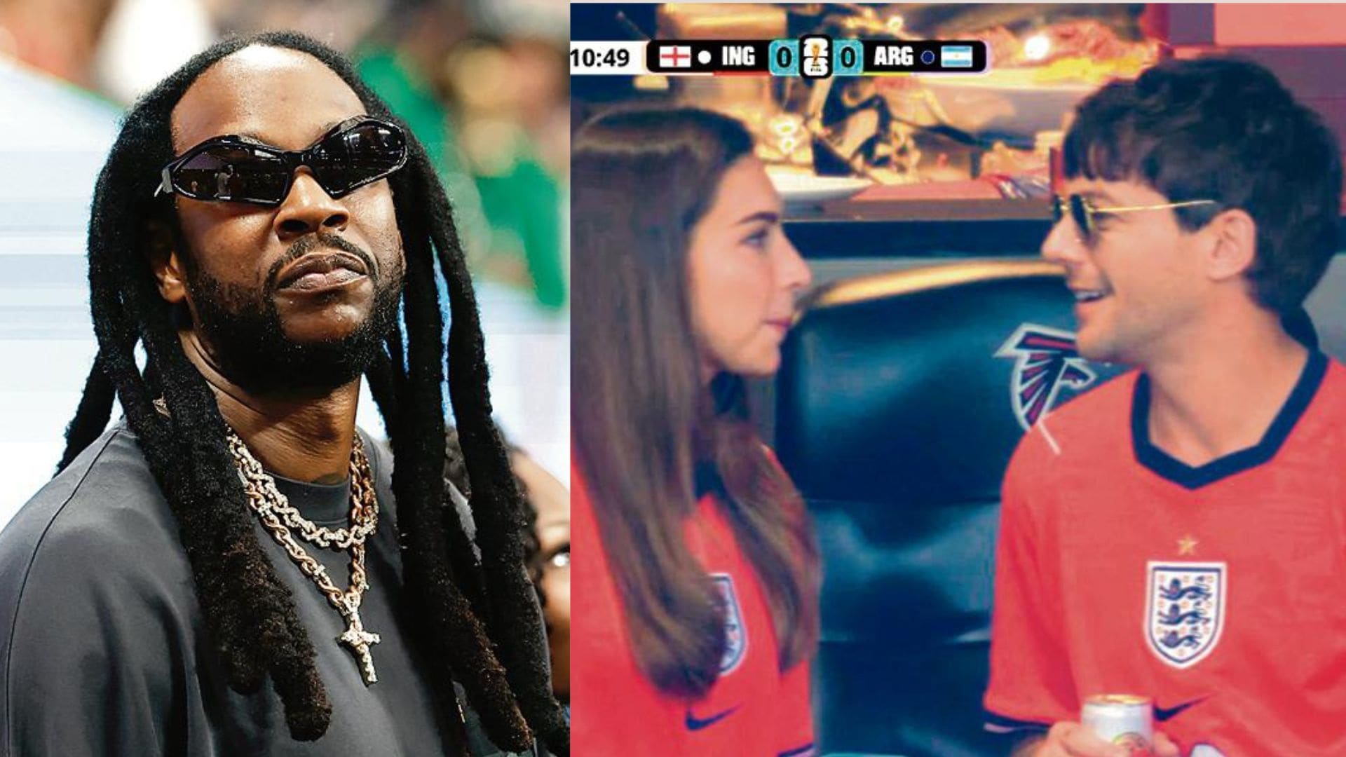 American rapper Tauheed Epps, better known as 2 Chainz; One Direction star Louis Tomlinson with girlfriend Zara McDermott.