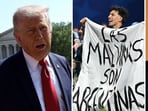 White House defended the Argentine national team's right to free speech after they displayed a banner carrying political message.