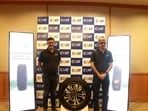 (L-R) Lakshminarayanan B , CMO and Arnab Banerjee, COO, CEAT with the CrossDrive tyres