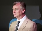 Filmmaker Christopher Nolan poses on the red carpet during the Mumbai premiere of The Odyssey, in Mumbai, India, July 11, 2026.