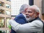 In this image received on July 9, 2026, Prime Minister Narendra Modi embraces Australian Prime Minister Anthony Albanese during the India-Australia CEOs Forum, in Melbourne, Australia.