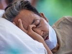 Activist Sonam Wangchuk, who has been on a hunger strike for 19 days, against alleged irregularities in NEET and other examinations, at Jantar Mantar in New Delhi, Thursday, July 16, 2026.(PTI)