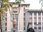 Pune, India - Feb. 2, 2018: HT reporter Ananya Barua trying to access free WiFi installed by PMC at PMC building as a part of smart city project in Pune, India, on Friday, February 2, 2018. (Photo by Sanket Wankhade/HT PHOTO) Pune, India - Feb. 2, 2018: HT reporter Ananya Barua trying to access free WiFi installed by PMC at PMC building as a part of smart city project in Pune, India, on Friday, February 2, 2018. (Photo by Sanket Wankhade/HT PHOTO)