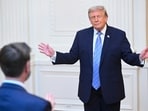 Trump said his administration will take ‘strict action’ against ‘illegal alien truck drivers’ who he said are ‘killing a lot of people’ .