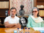 Rahul Gandhi and Sonia Gandhi, sitting near a bust of Indira Gandhi (also inset), at a meeting of party MPs on Thursday. Friday saw the first official Congress support to the CJP and Wangchuk's protest.