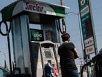 A gas station in Los Angeles.