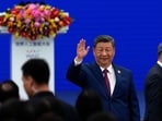 Chinese President Xi Jinping at the World AI Conference in Shanghai.