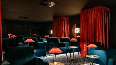 A movie lounge.