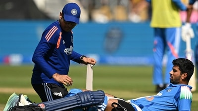 Washington Sundar struggled during his five-ball innings. (AFP) Washington Sundar struggled during his five-ball innings. (AFP)