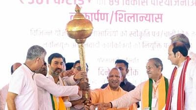 Chief minister Yogi Aditynath in Shamli on Friday. (ANI PHOTO) Chief minister Yogi Aditynath in Shamli on Friday. (ANI PHOTO)