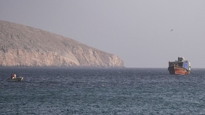 A vessel in the Strait of Hormuz, a key global route for oil and gas shipments. (REUTERS)