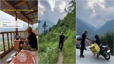 When Blinkit says '25-minute delivery' and you live on a Manali mountaintop. (Instagram/ dhruv_franky) When Blinkit says '25-minute delivery' and you live on a Manali mountaintop. (Instagram/ dhruv_franky)