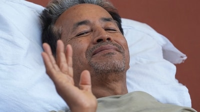 Activist Sonam Wangchuk during his hunger strike against alleged irregularities in NEET and other exams, at Jantar Mantar in New Delhi (PTI)