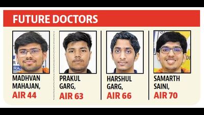 Prakul Garg, a student of Sri Chaitanya Techno School, Sector 44, secured AIR 63. (HT Photo) Prakul Garg, a student of Sri Chaitanya Techno School, Sector 44, secured AIR 63. (HT Photo)