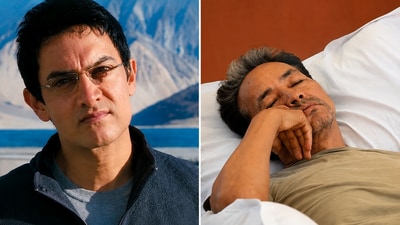 Aamir Khan recently dismissed the widely held belief that Sonam Wangchuk's life had inspired his lead character in 3 Idiots. (R-Sanjeev Verma/HT Photo and L- omivaidya_official\Instagram) Aamir Khan recently dismissed the widely held belief that Sonam Wangchuk's life had inspired his lead character in 3 Idiots. (R-Sanjeev Verma/HT Photo and L- omivaidya_official\Instagram)