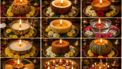 వారాహి నవరాత్రుల్లో కూష్మాండ, బెల్లం, పంచగవ్య ఇలా ఈ 9 దీపాలు వెలిగిస్తే.. అమ్మవారి విశేష కటాక్షం, శుభ ఫలితాలు మీ సొంతం! (pinterest) వారాహి నవరాత్రుల్లో కూష్మాండ, బెల్లం, పంచగవ్య ఇలా ఈ 9 దీపాలు వెలిగిస్తే.. అమ్మవారి విశేష కటాక్షం, శుభ ఫలితాలు మీ సొంతం! (pinterest)