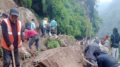 The accident occurred at around 6.30 am after incessant rain fell overnight on the slopes
