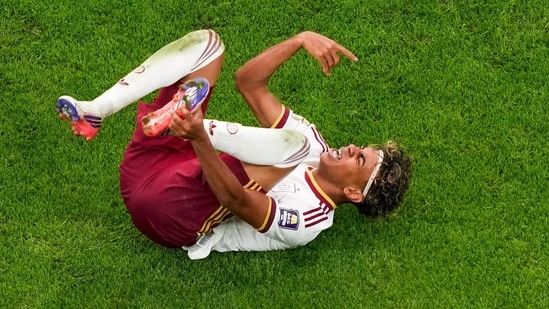 Spain's Lamine Yamal is dealing with fitness issues.(AP Photo/David J. Phillip)