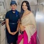 মাঝ আকাশে নজরকাড়া সাজে তৃণমূলত্যাগী কোয়েল! বিমান সেবিকার মুঠোয় এক চিলতে ছেলেবেলা