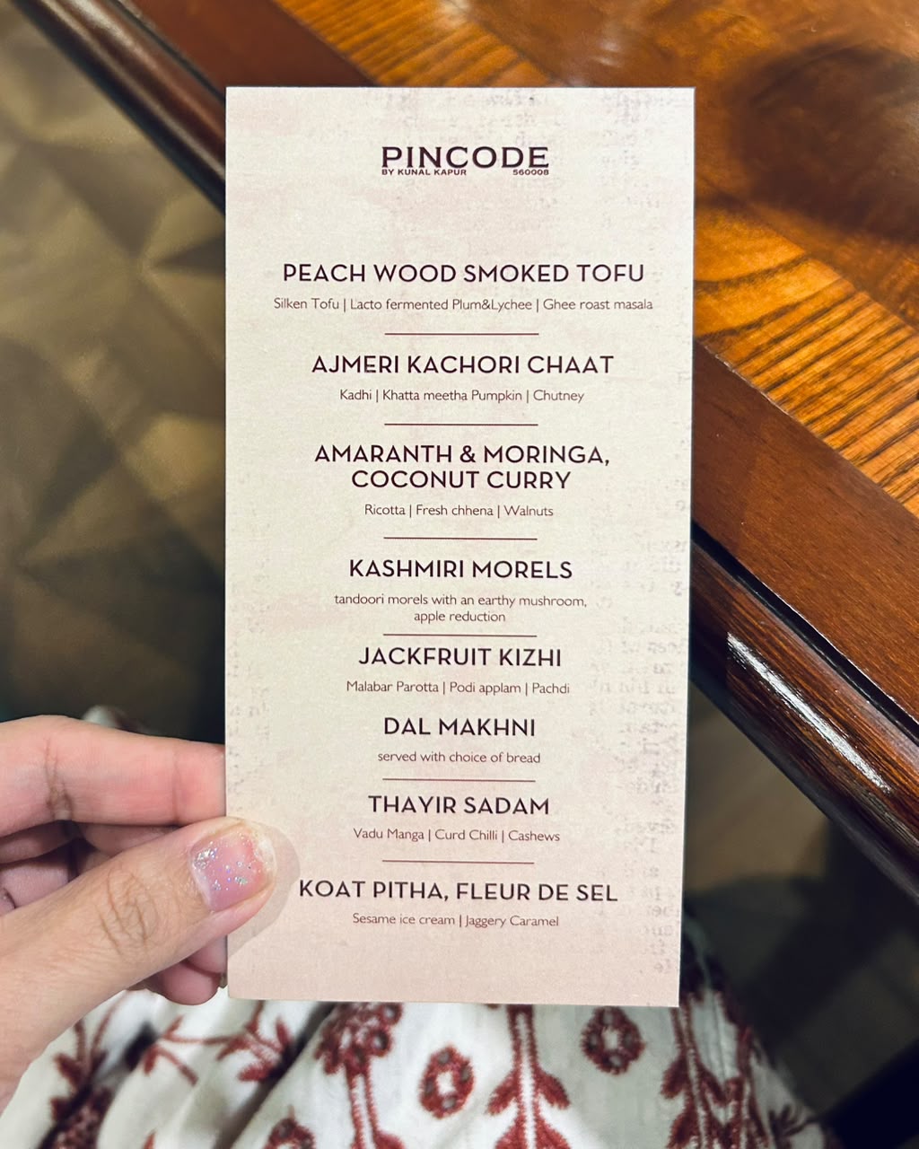 The curated roadmap to a culinary journey featuring chef Kunal Kapur's eight-course 'Pan-India on a plate' tasting menu at Pincode Bengaluru. (Pic: Sanya Panwar) The curated roadmap to a culinary journey featuring chef Kunal Kapur's eight-course 'Pan-India on a plate' tasting menu at Pincode Bengaluru. (Pic: Sanya Panwar)
