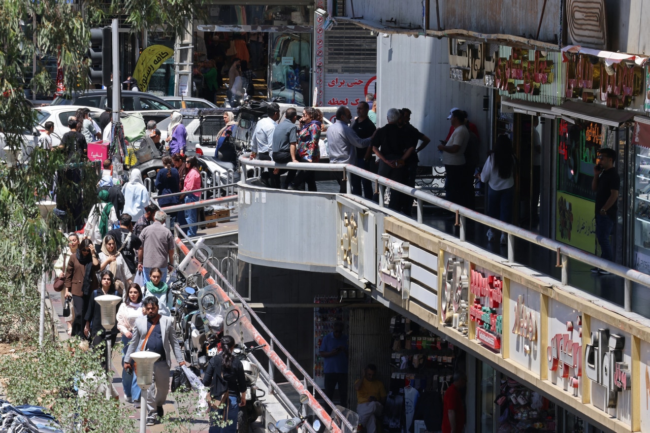 A market in Tehran in May. A market in Tehran in May.