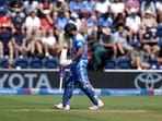 Rohit Sharma walks off the pitch after being caught out by England's Jos Buttler during the second ODI. Rohit Sharma walks off the pitch after being caught out by England's Jos Buttler during the second ODI.