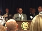 Following Danny Heinrich's court admissions, Jared Scheierl speaks with the media in September 2016.