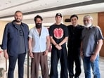 Rishab Rikhiram Sharma with the team of Ramayana