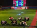 In the state capital Kohima and commercial hub Dimapur, town councillors and business establishments have also joined the World Cup fever by organising mass screening parties, pulling huge crowds. (HT Photo)