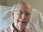 A new photo of Senator Mitch McConnell from his hospital room has sparked fresh questions online.