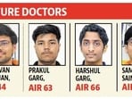 Prakul Garg, a student of Sri Chaitanya Techno School, Sector 44, secured AIR 63. (HT Photo)