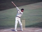 Sir Garfield Sobers batting. Sir Garfield Sobers batting.