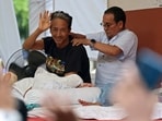 Sonam Wangchuk was admitted to Safdarjung Hospital after a 21-day hunger strike over alleged exam irregularities following Delhi high court directions. (REUTERS) Sonam Wangchuk was admitted to Safdarjung Hospital after a 21-day hunger strike over alleged exam irregularities following Delhi high court directions. (REUTERS)