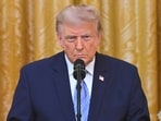 US President Donald Trump speaks in the East Room of the White House, July 16, 2026, in Washington.