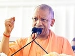 Uttar Pradesh chief minister Yogi Adityanath in Ghaziabad on Friday. (ANI PHOTO)