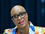 Representative Ayanna Pressley, a Democrat from Massachusetts, during a House Financial Services Committee hearing in Washington, DC, US, on Wednesday, July 15.
