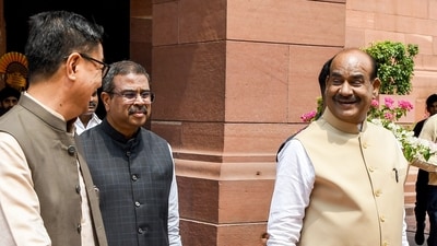 Lok Sabha Speaker Om Birla met both the TMC leadership, including party caucus leader Abhishek Banerjee, and Sena UBT brass. (real-time file) Lok Sabha Speaker Om Birla met both the TMC leadership, including party caucus leader Abhishek Banerjee, and Sena UBT brass. (real-time file)
