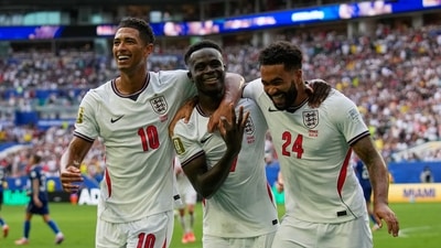 Bukayo Saka scored the hat-trick for England in the bronze medal match. (AP) Bukayo Saka scored the hat-trick for England in the bronze medal match. (AP)