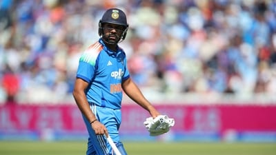Rohit Sharma walks back to the pavilion after losing his wicket. (Action Images via Reuters)