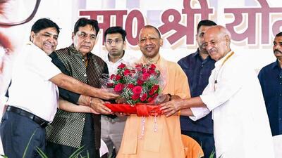 Chief minister Yogi Adityanath at a public event in Bulandshahr on Saturday. (ANI PHOTO) Chief minister Yogi Adityanath at a public event in Bulandshahr on Saturday. (ANI PHOTO)
