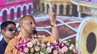 Chief minister Yogi Adityanath in Amroha on Saturday. (PTI PHOTO) Chief minister Yogi Adityanath in Amroha on Saturday. (PTI PHOTO)