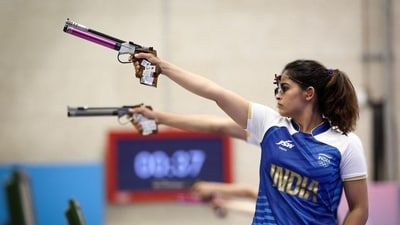 Manu Bhaker reacts to protests over exam paper leak. (HT_PRINT) Manu Bhaker reacts to protests over exam paper leak. (HT_PRINT)