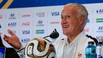 Didier Deschamps speaks during a news conference. (AP Photo/Lynne Sladky) Didier Deschamps speaks during a news conference. (AP Photo/Lynne Sladky)