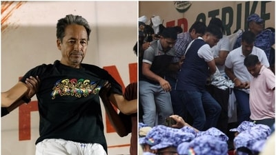 Sonam Wangchuk was hospitalized on Saturday as the hunger strike he led entered its 21st day. Sonam Wangchuk was hospitalized on Saturday as the hunger strike he led entered its 21st day.