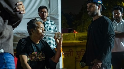 In the early hours of Saturday, Delhi Police shifted Wangchuk to Safdarjung Hospital. In the early hours of Saturday, Delhi Police shifted Wangchuk to Safdarjung Hospital.